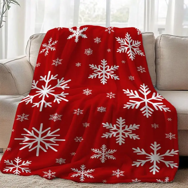 VIKAMA Christmas Throw Blanket Cardinal Patchwork Holly Berry Soft Plush Fleece Couch Sofa Blanket Cozy Warm Holiday Decor