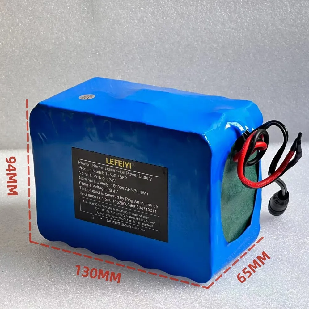 7S5P 24v 16Ah Battery Pack 500w 29.4V 16000mAh Li-ion Battery for Electric Wheelchair Bike