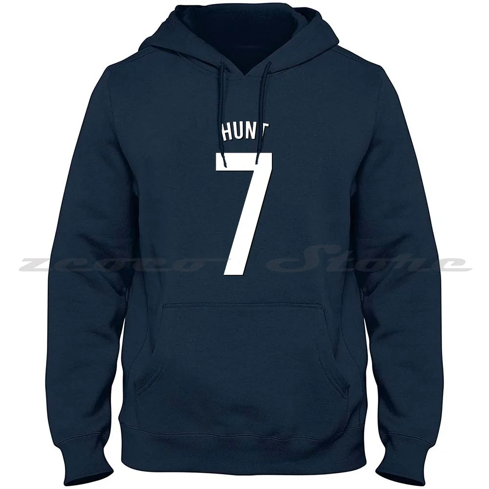 Hunt Football Jersey Long Sleeve Sweatshirt Casual Hoodie Hunt Football Team Player Soccer Eden Hazard Name