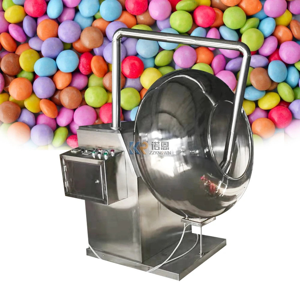 

Automatic Electric Commercial Chocolate Panning Enrobing Machine Multifunctional Peanut Candy Sugar Coating Spraying Machines