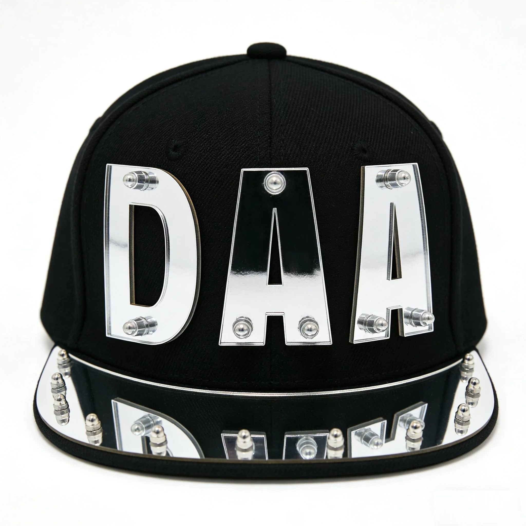 Customizable Logo Flat-Brim Baseball Cap, Couple's Names, Mother's Day, Father's Day, Gift, Team Letter Style, Personalized Hip-Hop Hat