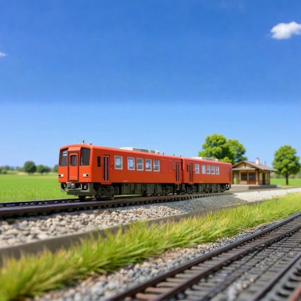 TOMIX N-type 1/160 Model Train 98051 120-200 Series Diesel Locomotive with Interior Lights Orange Train Set Boy's Toy Gift