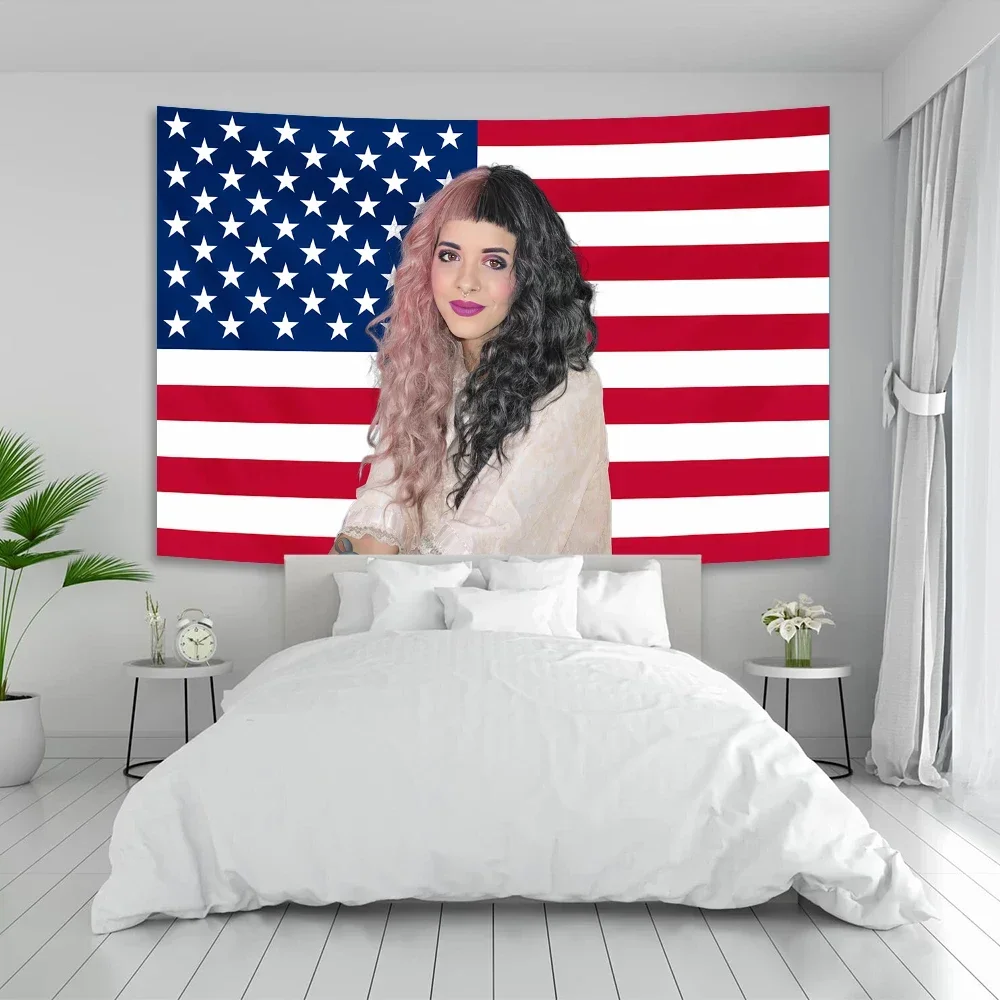 American Flag Crybaby Cry Babies Meme Wall Hanging Aesthetic Room Decor Wall Hanging Flag by Melanie Martinez