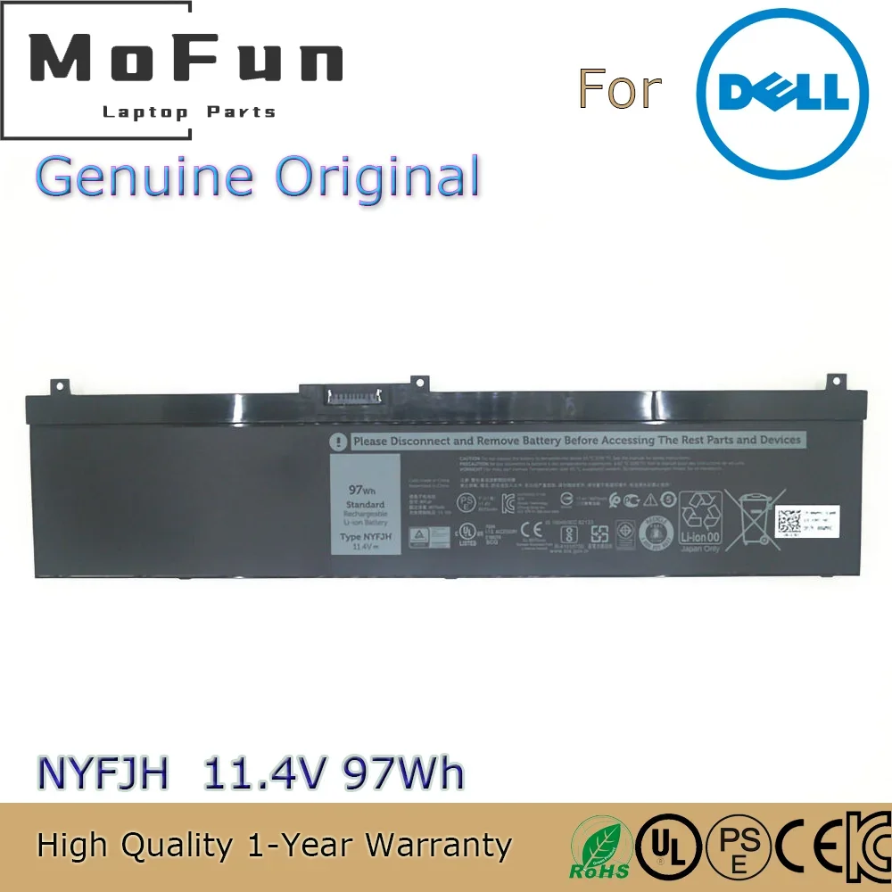 

Brand New Original NYFJH 11.4V 97Wh Laptop Battery for Dell Precision 7530 7730 7540 7740 P34E P74F 0WMRC GW0K9 etc.