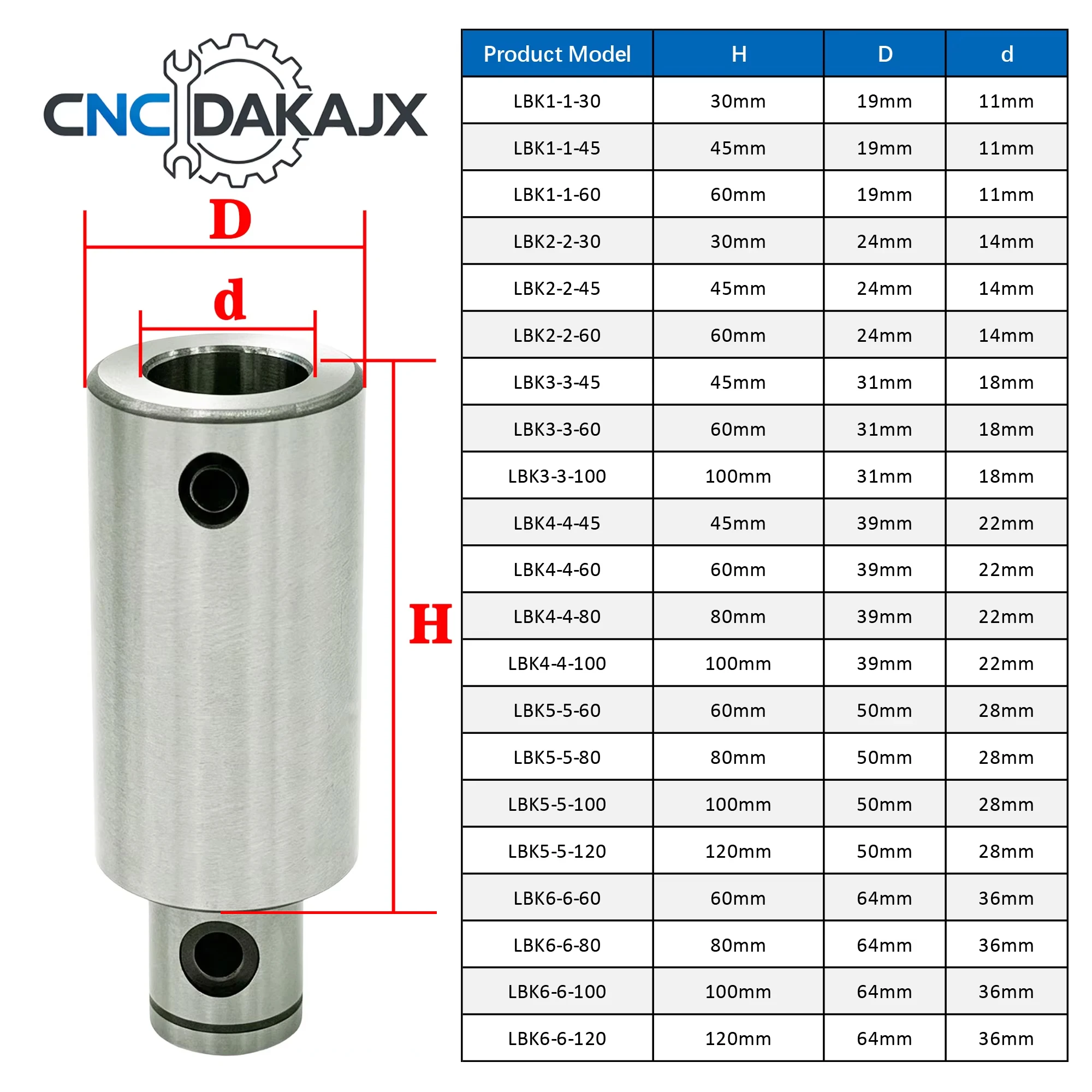 CNC Machining Center LBK Connection Extension Bar Tool Holder LBK1 LBK2 LBK3 LBK4 LBK5 LBK6 For EWN Fine RBH Rough Boring Head