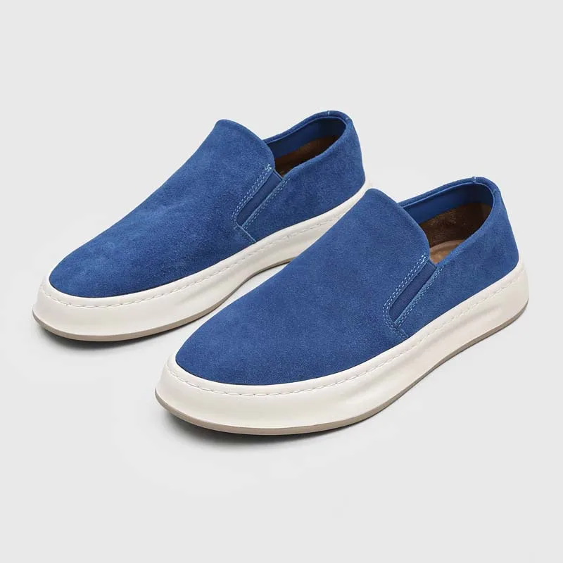 Simple Stylish Men Suede Thick Soled Sneakers Are Breathable Comfortable High-end. Walking Driving Commuting Leisure