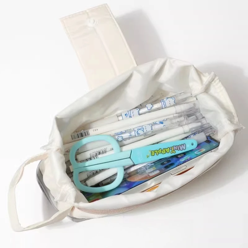 Bolsa para bolígrafos de Anime Kawaii Disney Stitch, estuche de escritura, estuches para lápices de dibujos animados, caja para lápices, almacenamiento de papelería de gran capacidad, Navidad