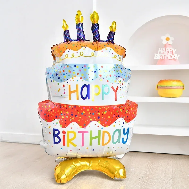 1pc feliz aniversário balão folha de alumínio base balões para chá de bebê aniversário festa decoração suprimentos