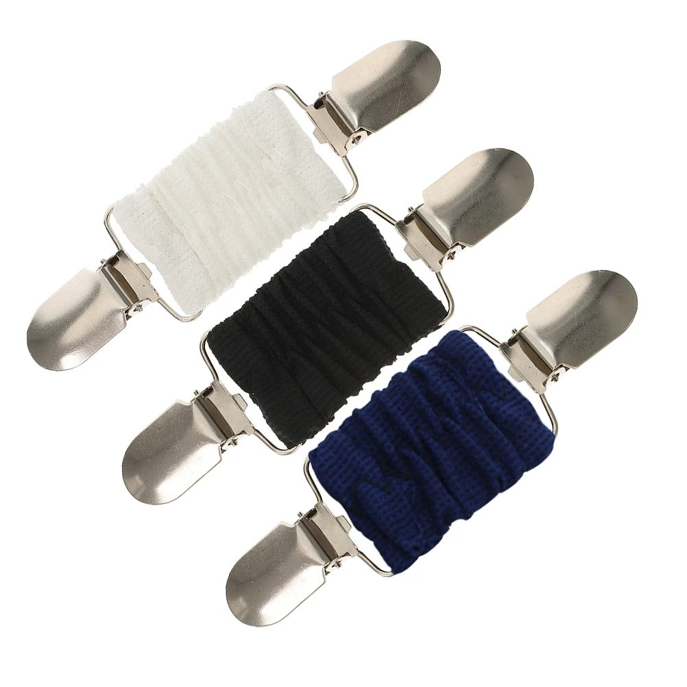 

3 Pcs Shawl Clip Elastic Brooch Clothespin Clasp Fastener Polyester Cinch Clips Women Dress Pants Waist Redesign Outfits