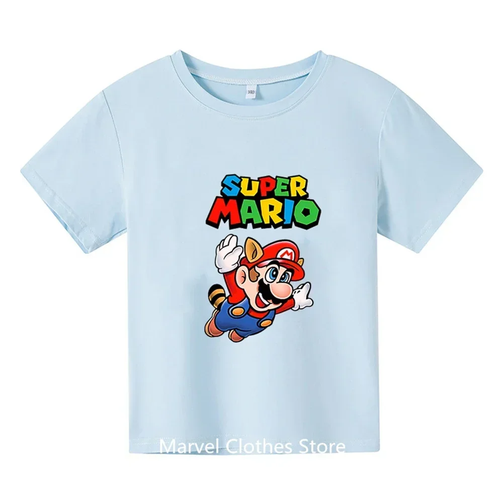 3-14 Years Old Kids Game Printing Clothes T-shirt Boys Girls T Shirt Kids Clothes Kawaii Cartoon T-shirt Boy Tops Tees Summer