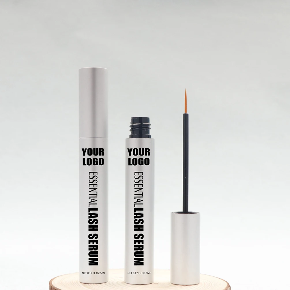 5mlプライベートラベルまつげ美容液カスタムロゴまつげケアソリューションナチュラル濃密カールバルクメイクアップビューティーゴールドパッケージ