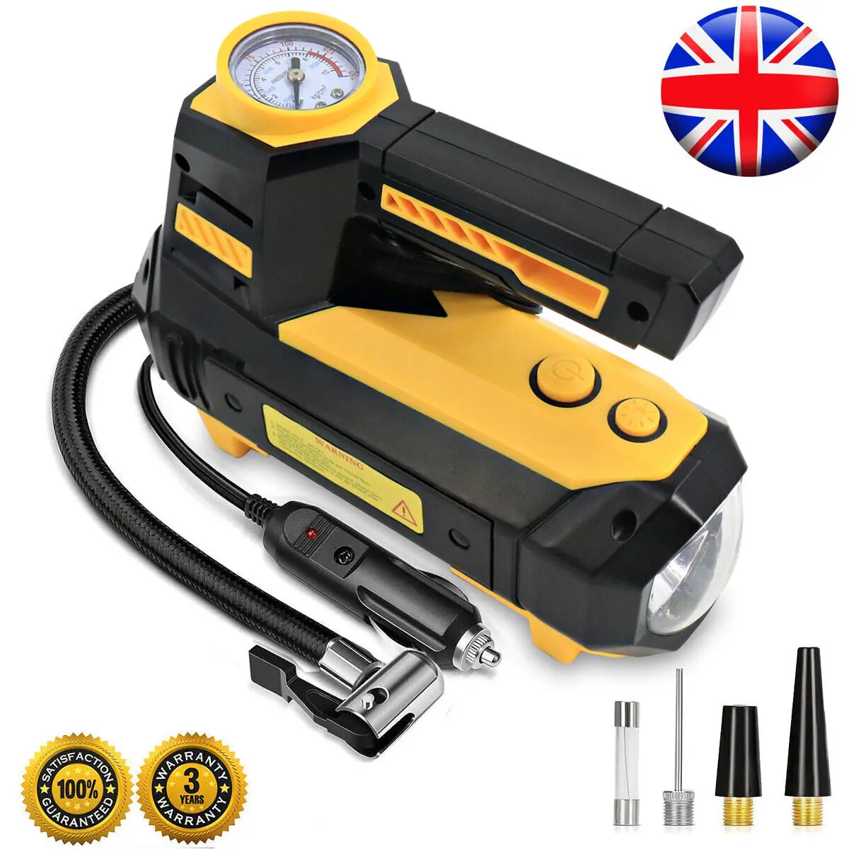 150PSI 120W Portable Electric Air Compressor Multi-purpose Tools Tyre Air Pump Bicycle Car Tyre Inflator