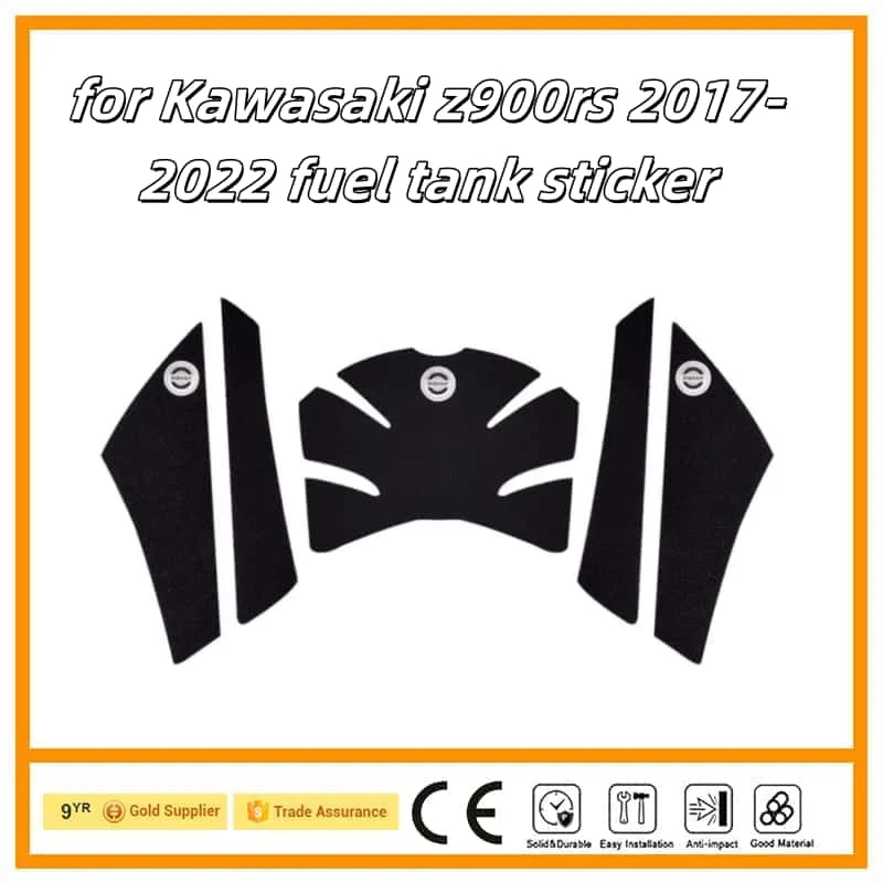 

Motorcycle Sticker Tank Non Slip Tank Traction Side Pad Protective Decal for Kawasaki z900rs 2017-2022