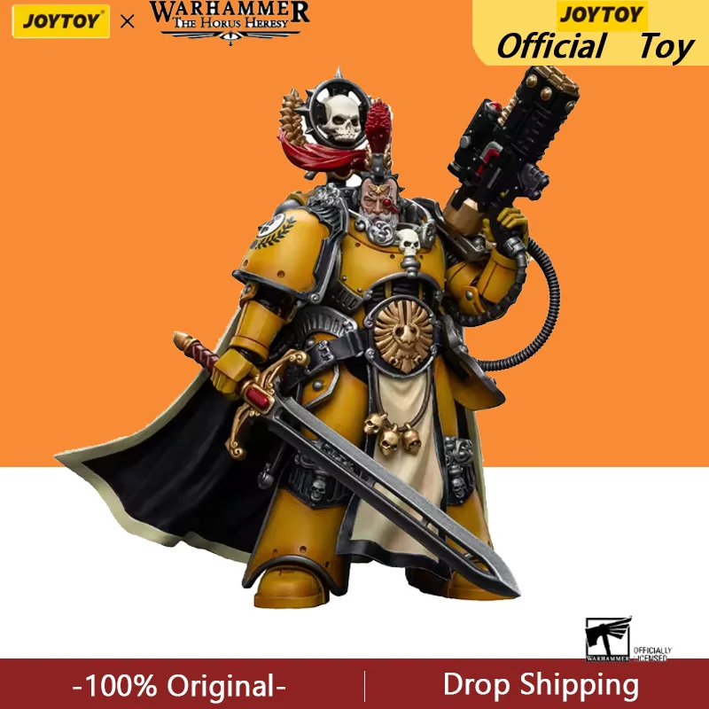 

JOYTOY 1/18 Action Figure Warhammer 40K Imperial Fists Legion Praetor with Power Sword Model Toy Gifts