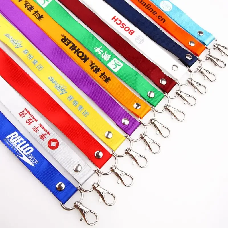 

50 Pcs Custom Printed Key Chain Personal Printing Lanyard With Logo Name For Badge Holder ID Cards Personalized Print Neck Rope