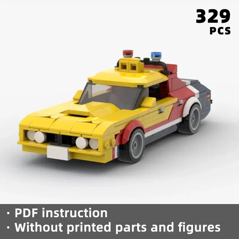 classic mad movie interceptor bricks film modified car blocks war speed moc sports race fans gift present product