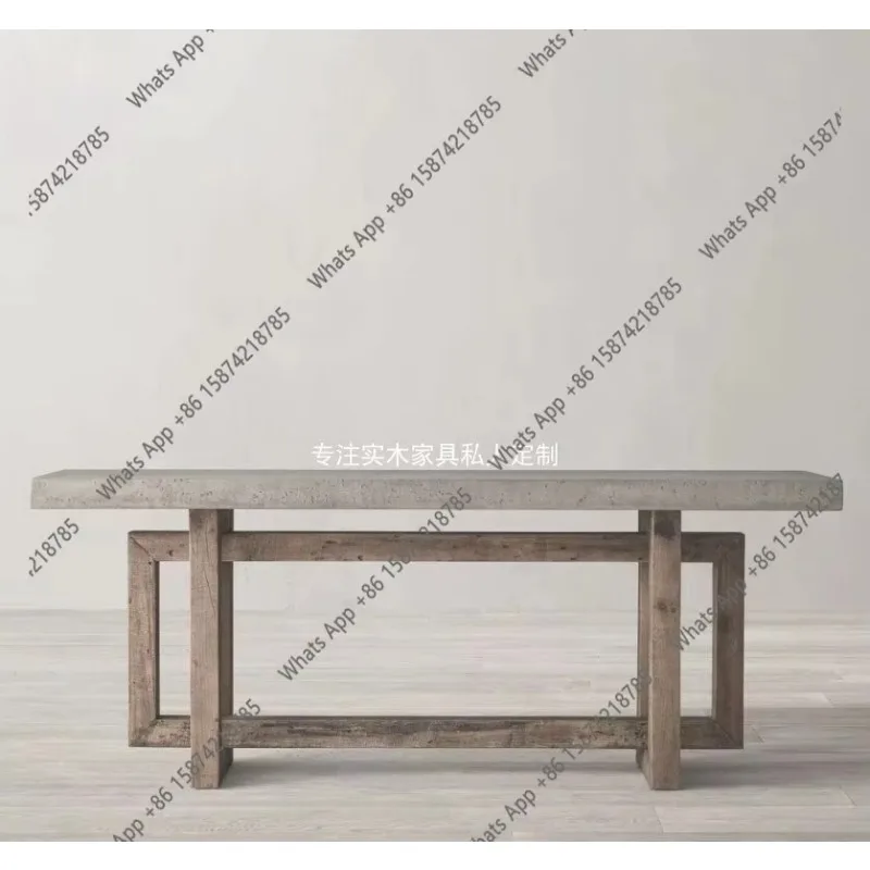 

Приставной столик C64 в американском деревенском стиле из массива дерева, тумба для прихожей/гостиной, витрина для коридора, винтажный шкаф, мебель для демонстрационных залов вилл на заказ