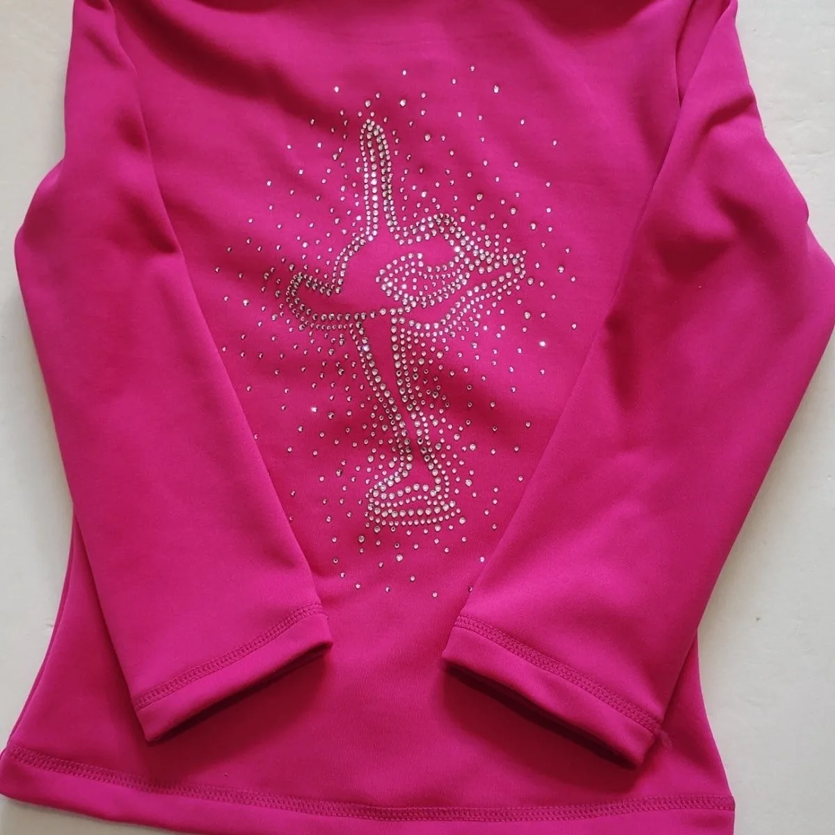 Figure skating training suit set with fleece fabric skating pants and ice skating jacket can be worn close to the body