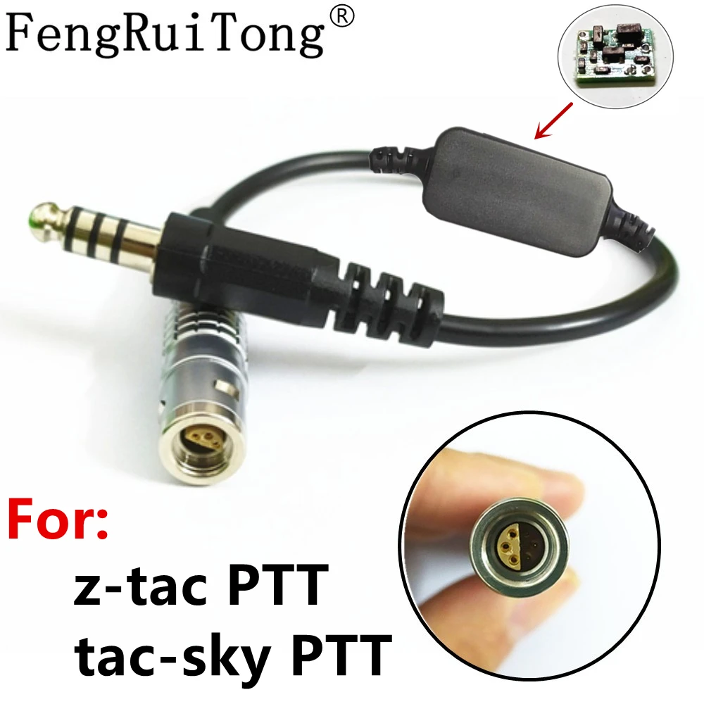 LEMO to TP120/U174 NATO adapter with amplification Chip set for MSA LEMO 6PIN Sordin headset EARMOR TCA TRI  TEA PTT