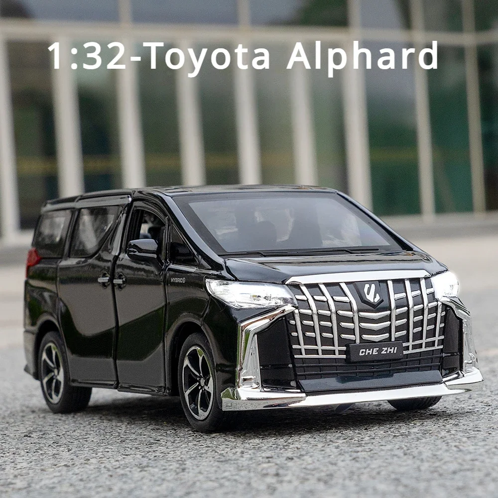 

1:32 Toyota Alphard MPV Alloy Car Model Diecast Toy Simulation Sound and Light Model Car Toy For Kids Collectibles Birthday Gift