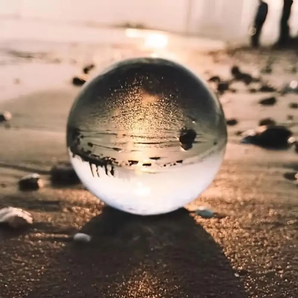 Round Crystal Glass Ball Transparent Smooth Crystal Decorative Balls Ultra Clear 3/6/8/10cm Lens Globe Wedding Party Decor
