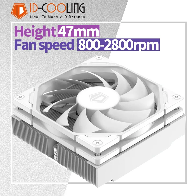 ID-COOLING IS-47 XT 4 heatpipes CPU procesor vzduch chladič 92mm PWM chladící vějíř ITX radiátor pro intel LAG1700/1200/115X AM4 AM5