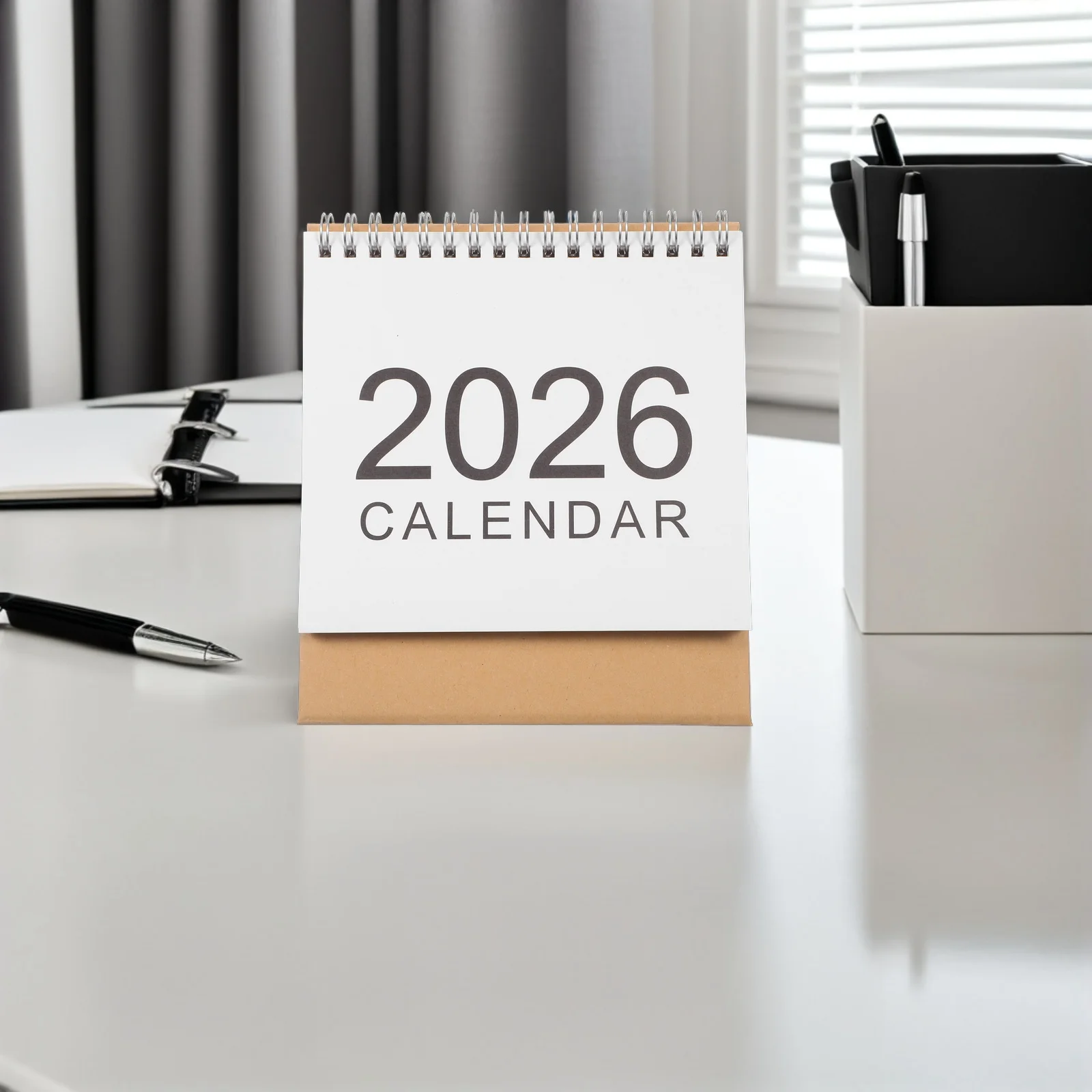 

Мини-настольный календарь 2026, плотная бумага, стоячий флип-планировщик, небольшой настольный календарь для офиса и дома, еженедельный настольный планировщик