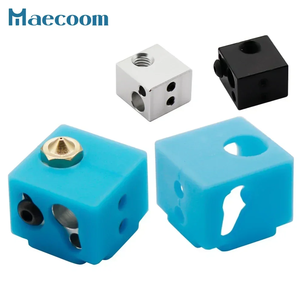 V5 Silicone Sock V5 Heater Block Aluminum Block 3D Printer Parts E3D Block Protective Cover Fit J-head Hotend Bowden Extruder