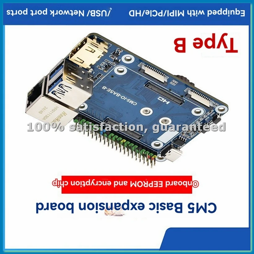 

Базовая плата (B) CM5-IO-BASE-B для Compute Module 5 Lite/EMMC-BCBW, плата расширения для Compute Module 5.