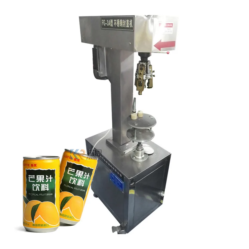 Semi-automatische aluminium sluitmachine Papier Ijzer Metaal Kan Seamer Huisdier Plastic Tin Verpakkingsmachine