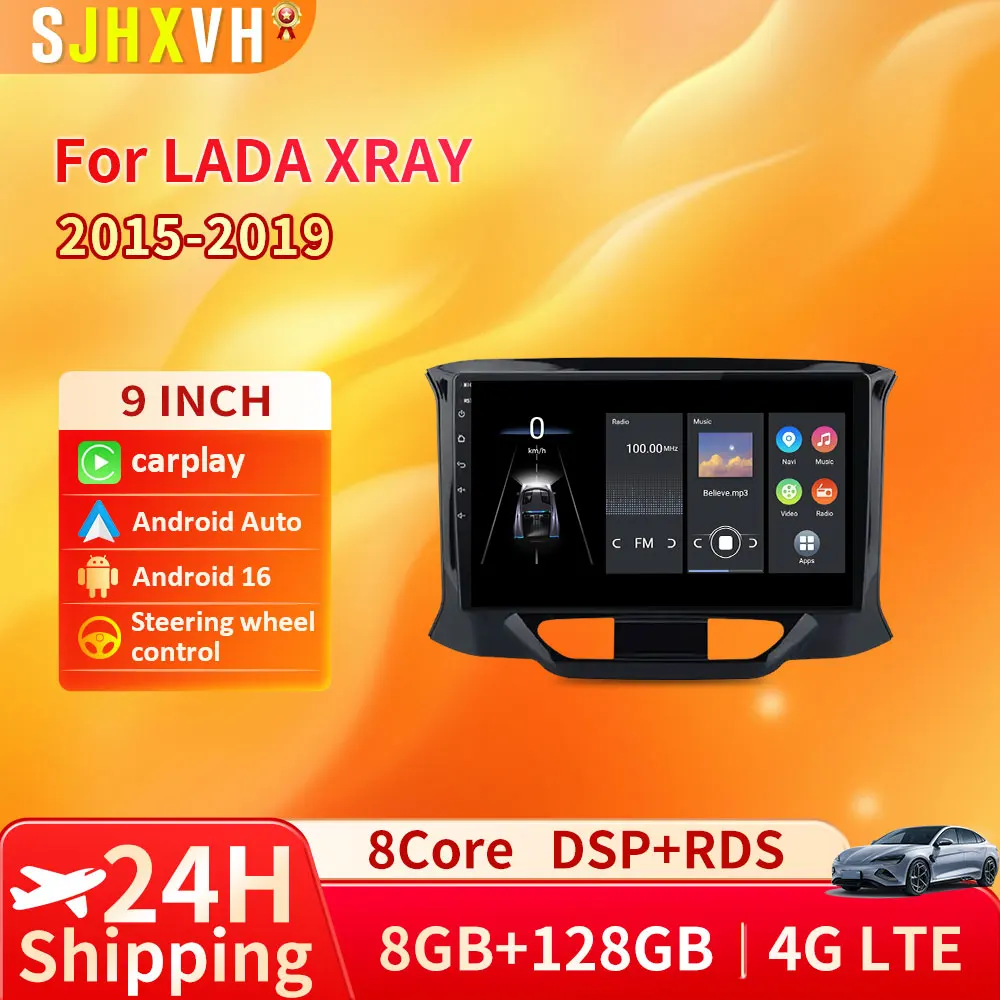 لادا Xray X ray 2015 - 2019 راديو السيارة الوسائط المتعددة مشغل فيديو الملاحة ستيريو نظام تحديد المواقع أندرويد 16 No 2din 2 din dvd