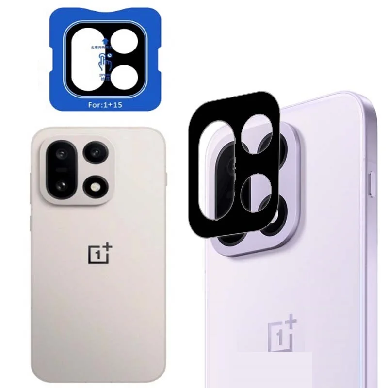

for OnePlus 15 Camera Protector with Location Board Tempered Glass Lens Cover Anti Scratch AR Glass Film Black Lens Cap Sticker