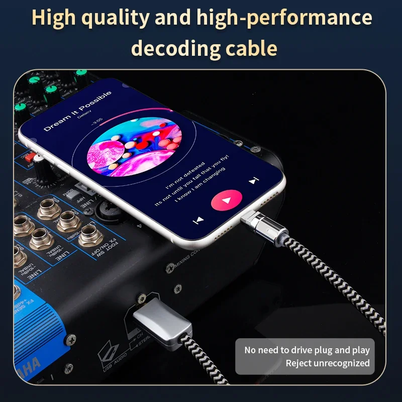 YYTCG HiFi USB Cable Lightning To USB B OTG Cable To Musical Instrument MIDI Digital Piano DAC audio OTG Cable for iPhone iPad