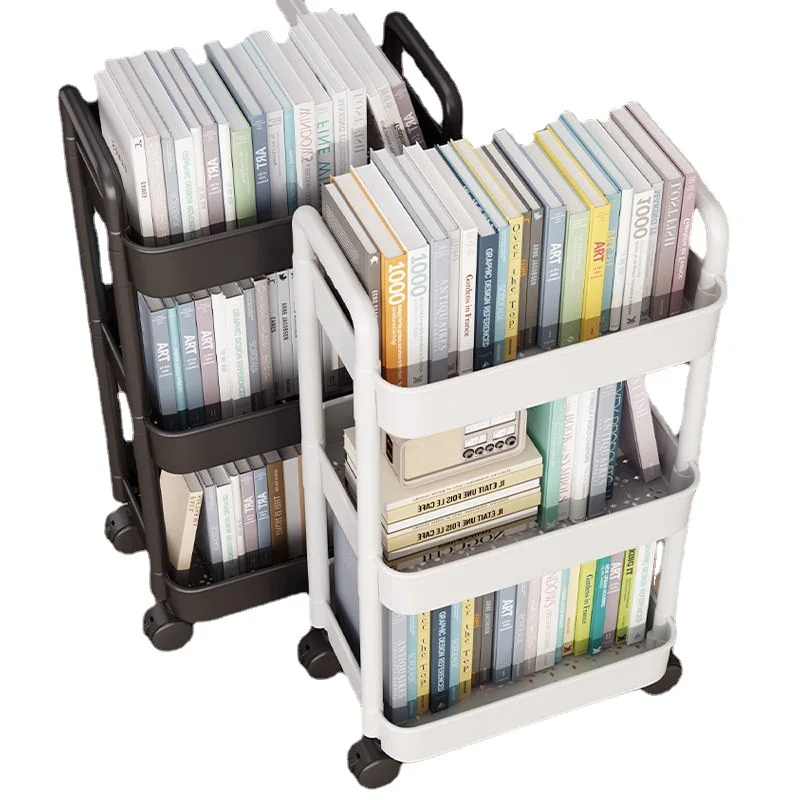 1PC Mobile Storage Shelf, Small Cart, Kitchen, Bathroom, Bedroom, Multi-Storey Snacks with Wheels, Home Décor