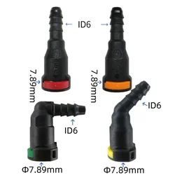 7.89mm 7.89-ID6 Fuel line quick female fittings 5/16 Fuel pipe fittings auto plastic connector nylon connector 2pcs a lot