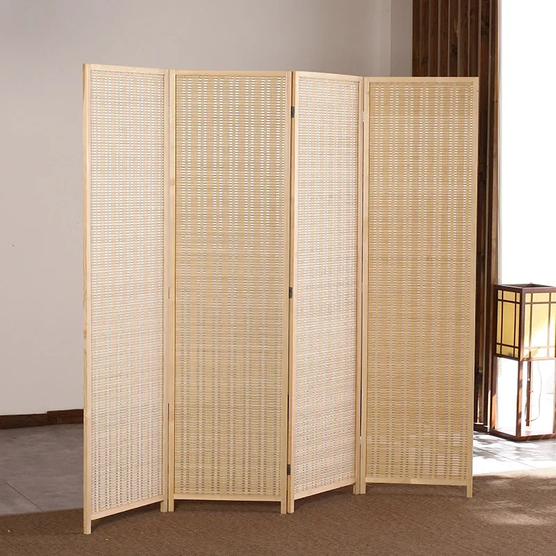 

Bamboo court standing screen, modern minimalist tea house, hotel private rooms, private rooms, movable folding and sliding