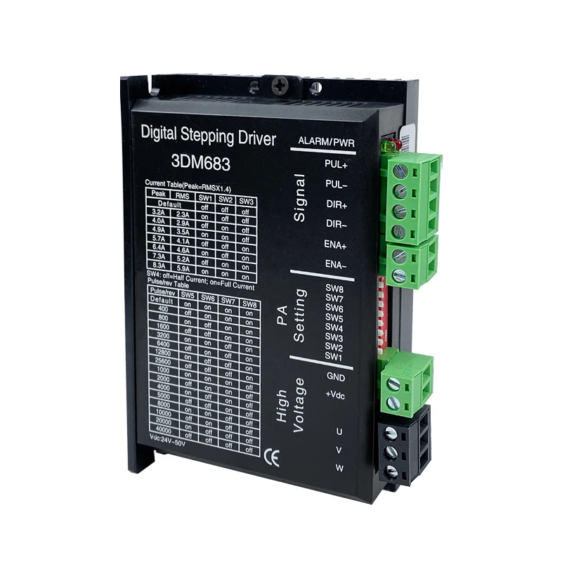 Nema23 Nema34 Stepper Motor Driver 3 เฟส 3DM683 Microstep Driver สําหรับเครื่องเลเซอร์ CNC
