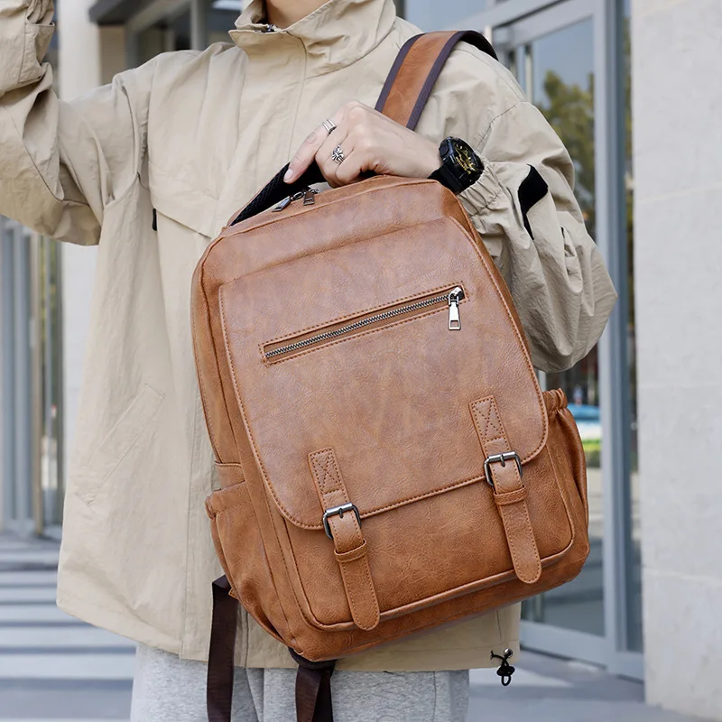 

Travel backpack outdoor sports travel computer bag manufacturer new men's backpack business travel solid color