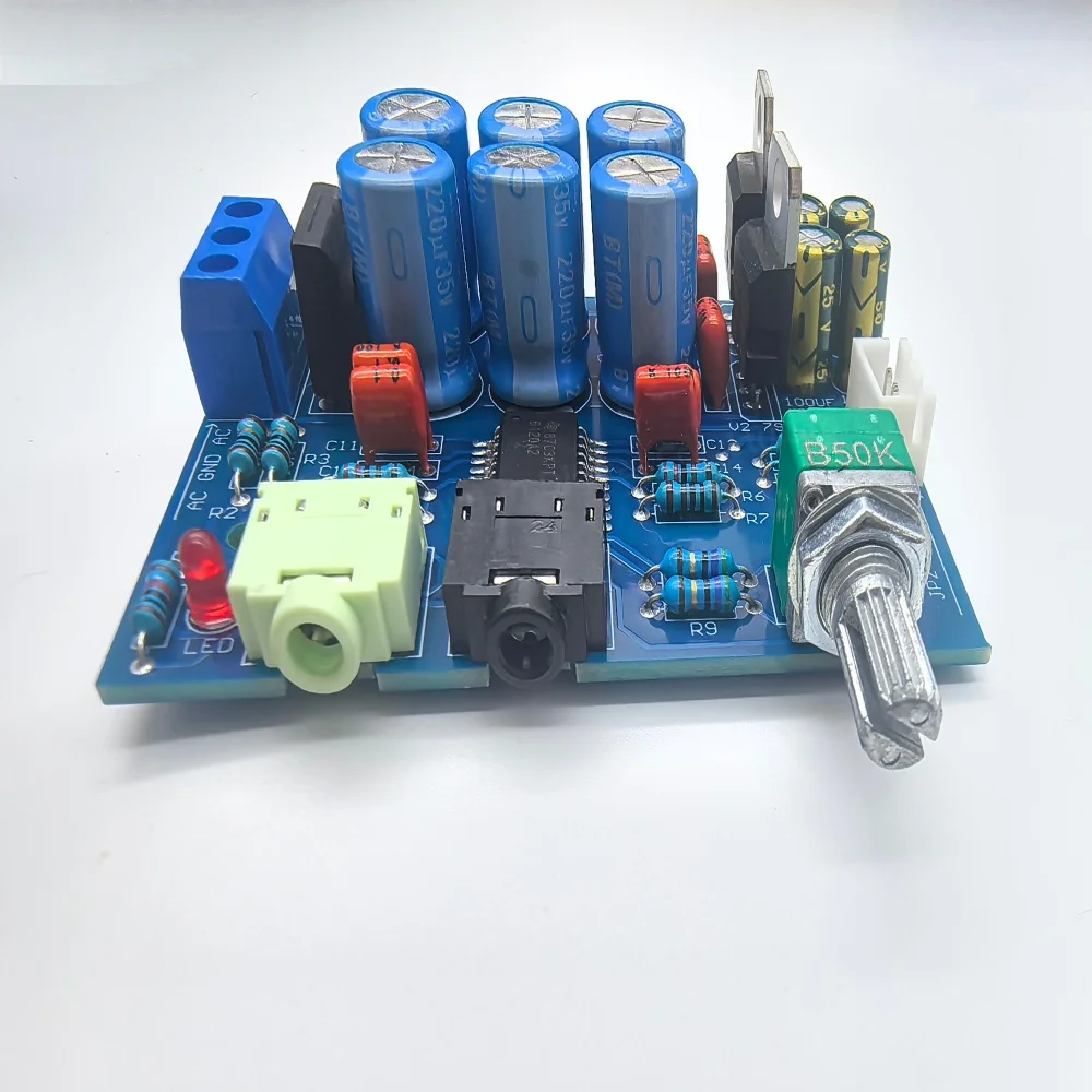 TPA6120A2 HiFi Audiophile Headphone Amplifier Board, AC Dual 12V-15V Input, Ultra Low Background Noise Amp Module