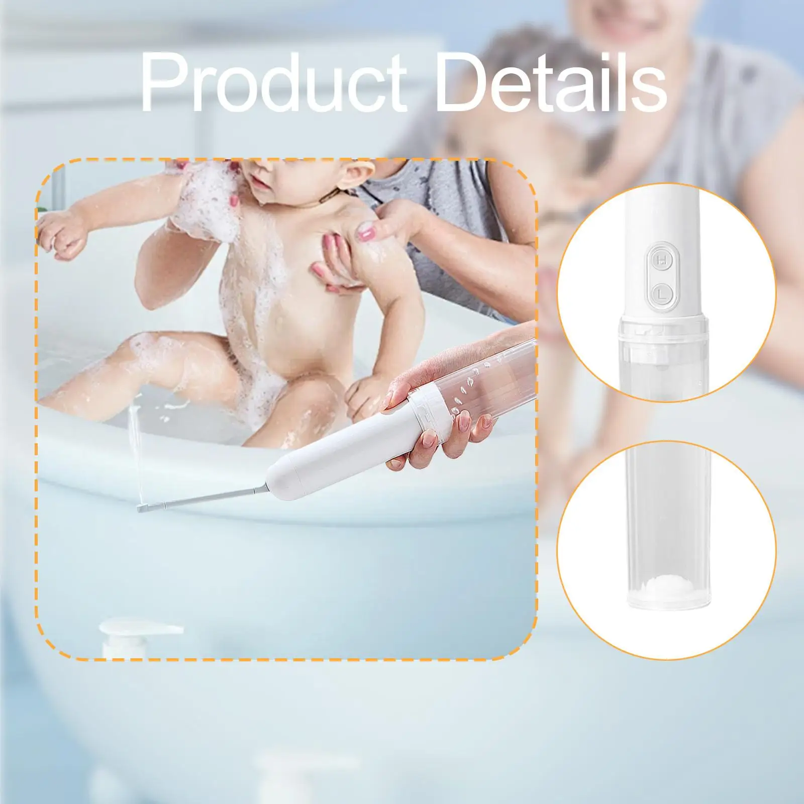 Mini Foldable Handheld Bidet Portable Electric Sprayer for Bathroom Use 150ML Travel Bidet for Women and Men