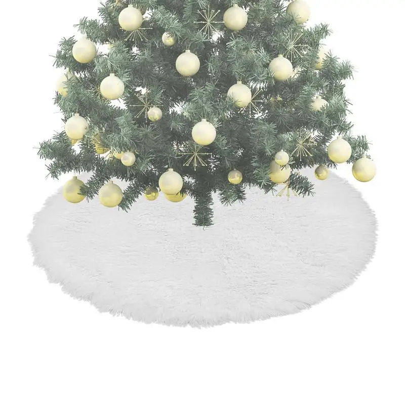 Christmas Tree Mat Christmas Tree Decoration Plush Tree Skirts Large Rustic Floor Mat Holiday Party Decorations For Holiday Part