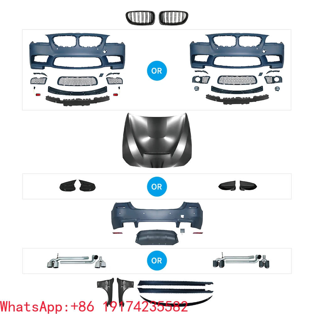 

Car Bumper for BMW 5 Series F10 Upgrade Body Kits M5 to 2019-2022 New Style Car Parts