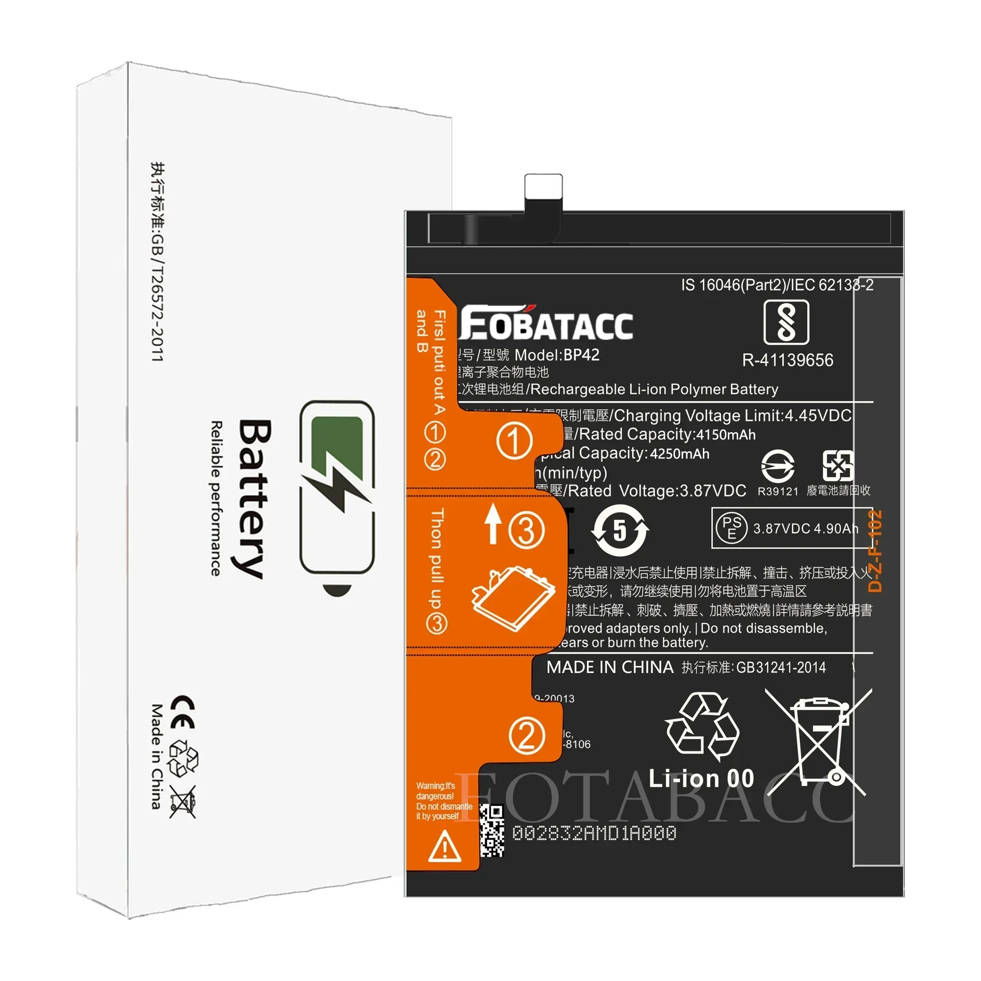 EOTABACC 100% New Original Battery BP42 For XIAOMI 11 Lite/Mi 11 Lite 5G NE /2109119DG Battery +Tools