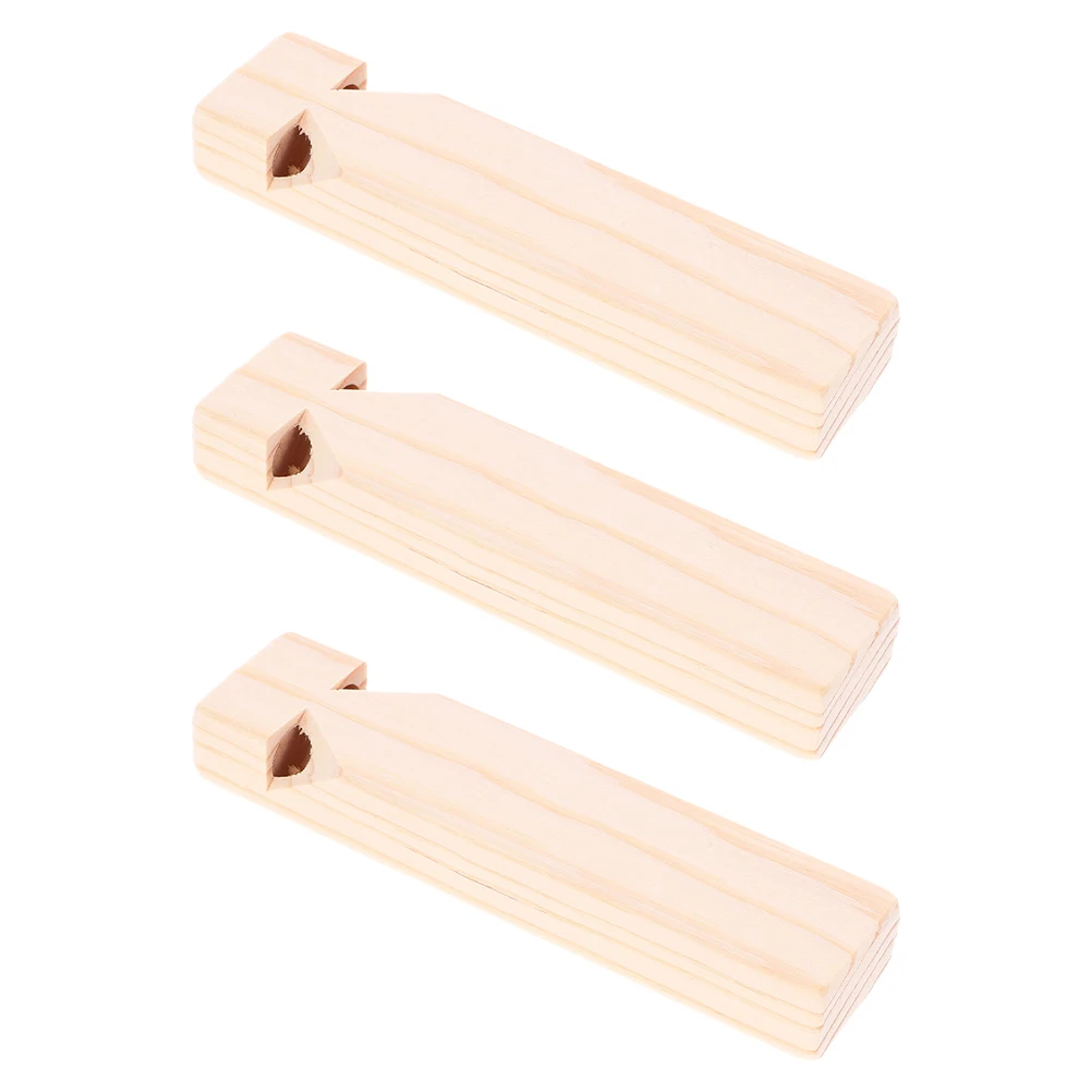 

3 Pcs Orff Music Toys Children Whistle Musical Instruments Kids Plaything Carnival Prize for Wooden Loud Whistles