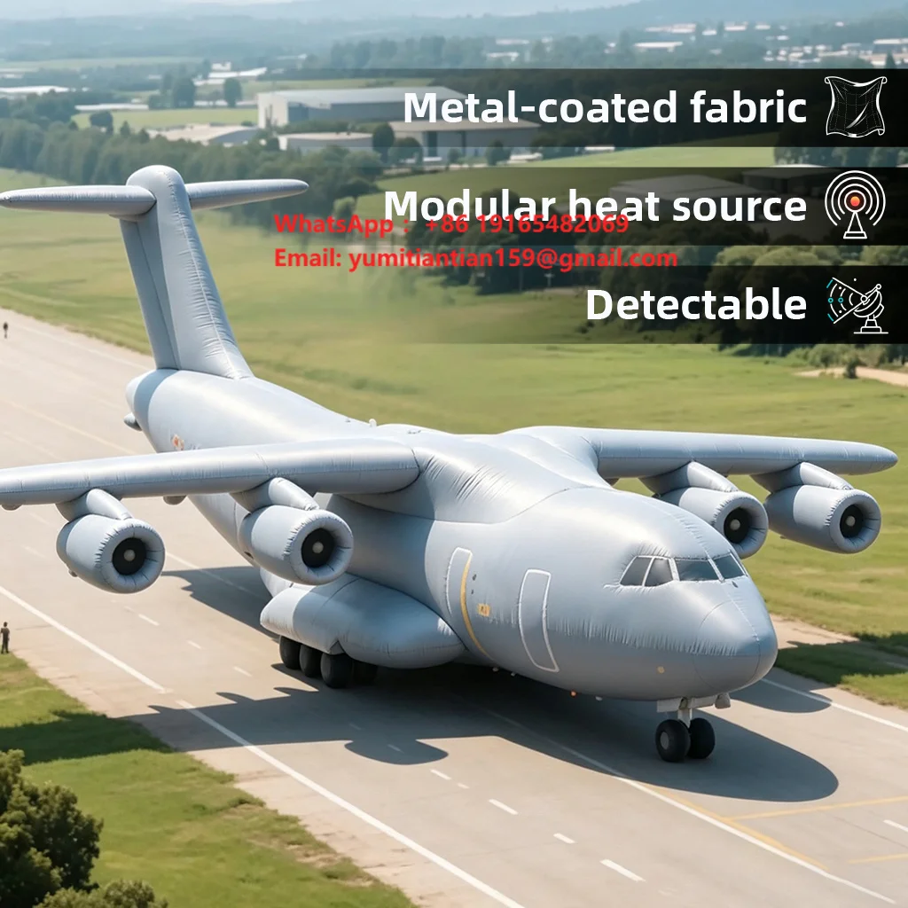Giant 1:1 Detectable Inflatable Y20 Transport Aircraft Replica Model for Display & Exhibition