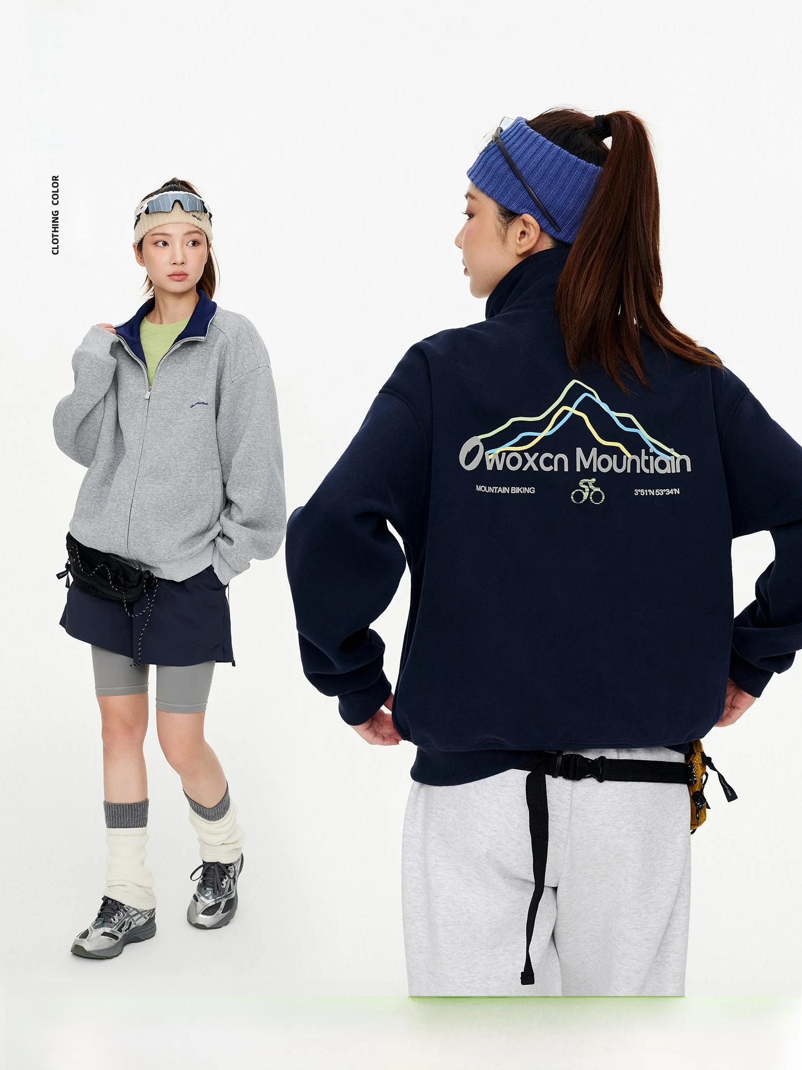 

Куртка-кардиган Ox Outdoor Sports свободного кроя с воротником-стойкой, женская, с цветным принтом, повседневная, для пар