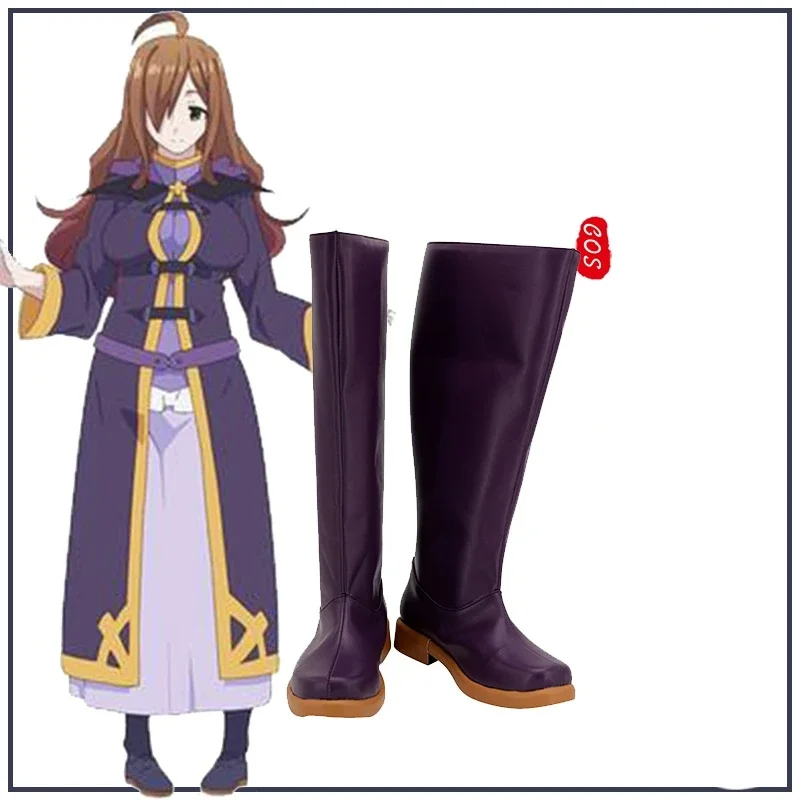 KonoSuba: God's Blessing on This Wonderful World Cosplay Wiz‌ Costume Shoes Halloween Carnival Party PU Leather Handmade Boots