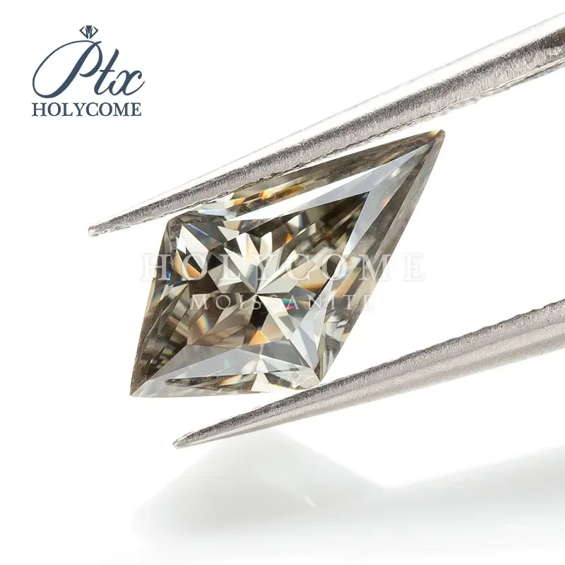 Step Kite Cut Moissanite Loose Gemstones 3x5-9x14mm VVS1 Grey Color Lab Grown For Jewelry Ring Making With GRA Certificated Bead