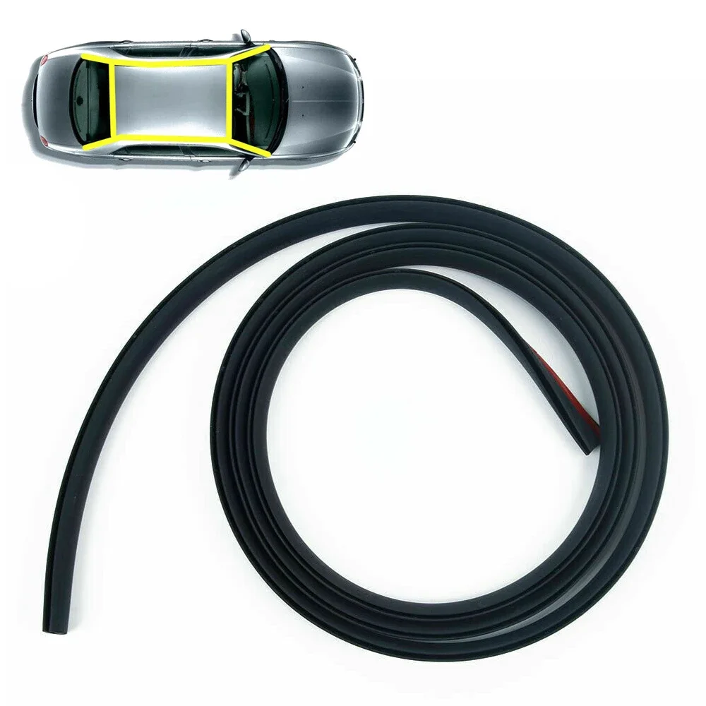 5 Meter Universal Black Car The Front Rear Headlight Gap Filling Rubber Strip T-shaped Pressure Sealing Strip Auto Accessories