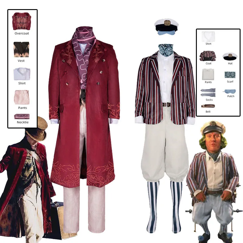 

Костюм для косплея по аниме/фильму «Вонг-Конг» (Уилли/Уонка) для мужчин, на Хэллоуин, для ролевых игр